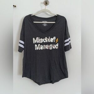 Warner Bros. Sequin Harry Potter Mischief Managed t-shirt